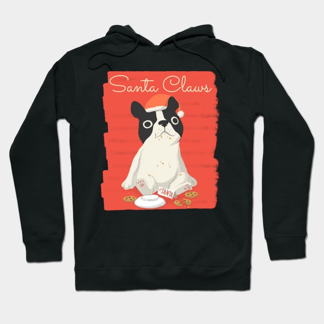 Christmas dog santa claus Hoodie by Houseofwinning